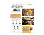 Burger Blue Cheese Slices Food Service Sell Sheet