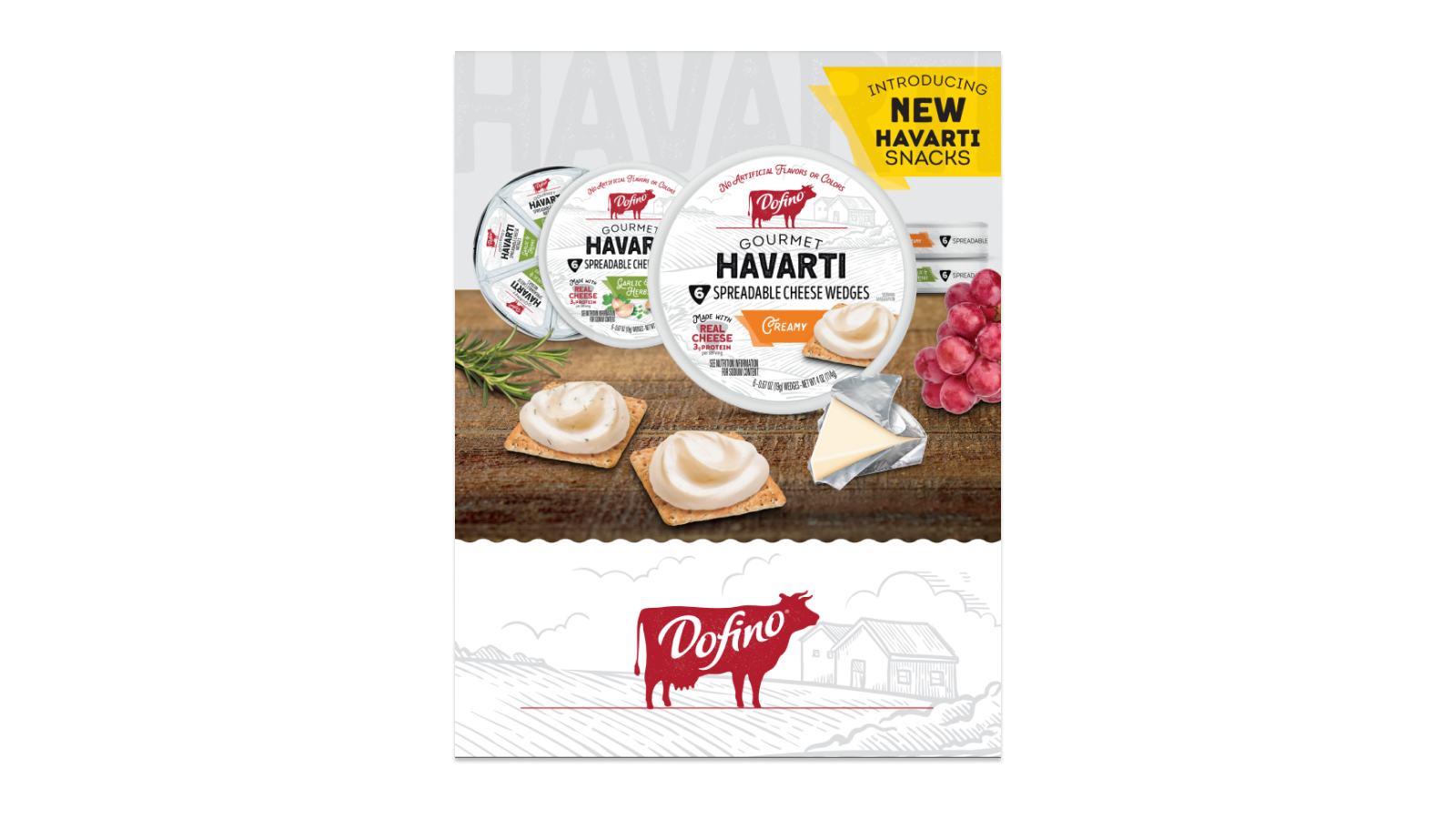 Dofino Havarti Gourmet Wedges Sell Sheet