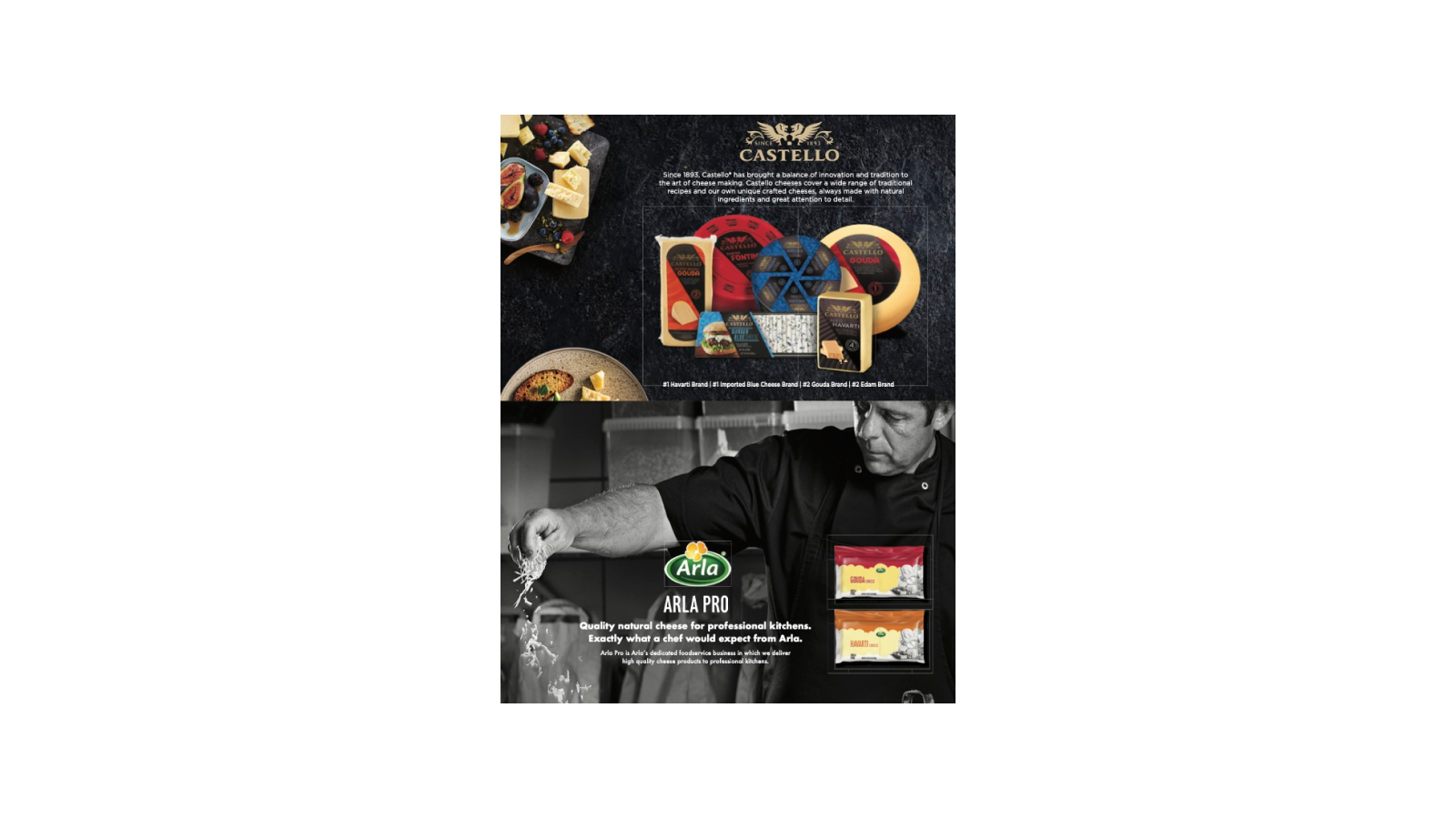 Castello and Arla Pro sell sheet
