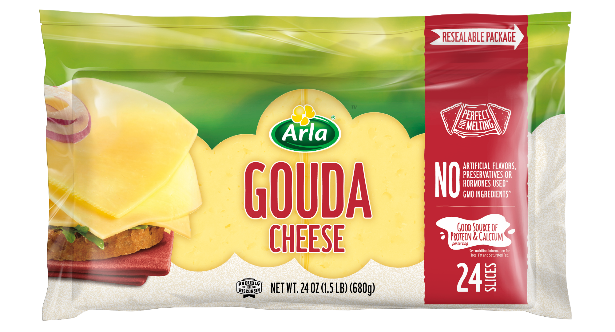 Arla Sliced Cheese Gouda 24 oz